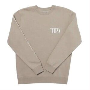 Taylor Swift The Tortured Poets Department Crew Neck Pullover Beige Size XL